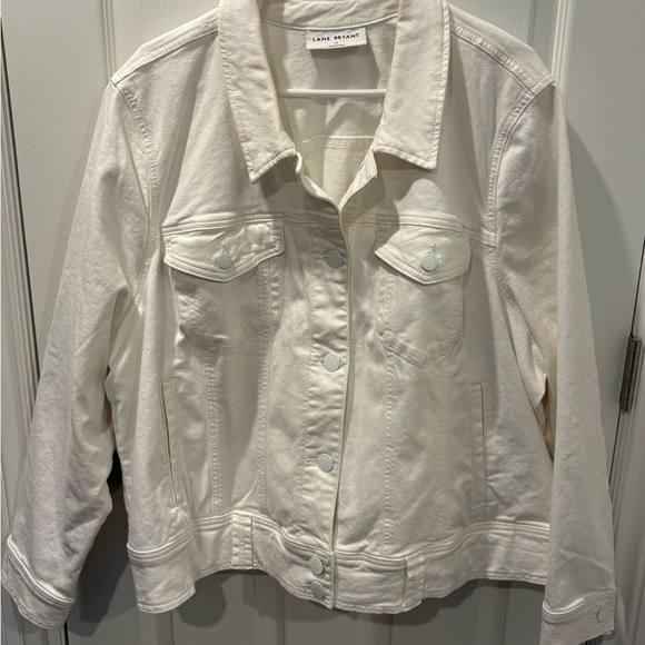 Lane Bryant Jackets & Blazers - Lane Bryant White Denim Jacket Size 24